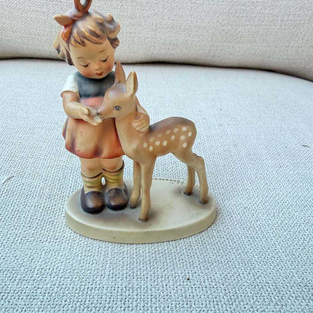 Vintage Goebel Hummel “Friends” Girl with Fawn Figurine West Germany 4.25”